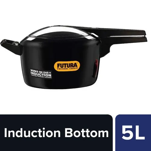 Hawkins Futura Hard Anodised Aluminium Pressure Cooker - Induction Base Black, IFP50, 5 L-1.webp